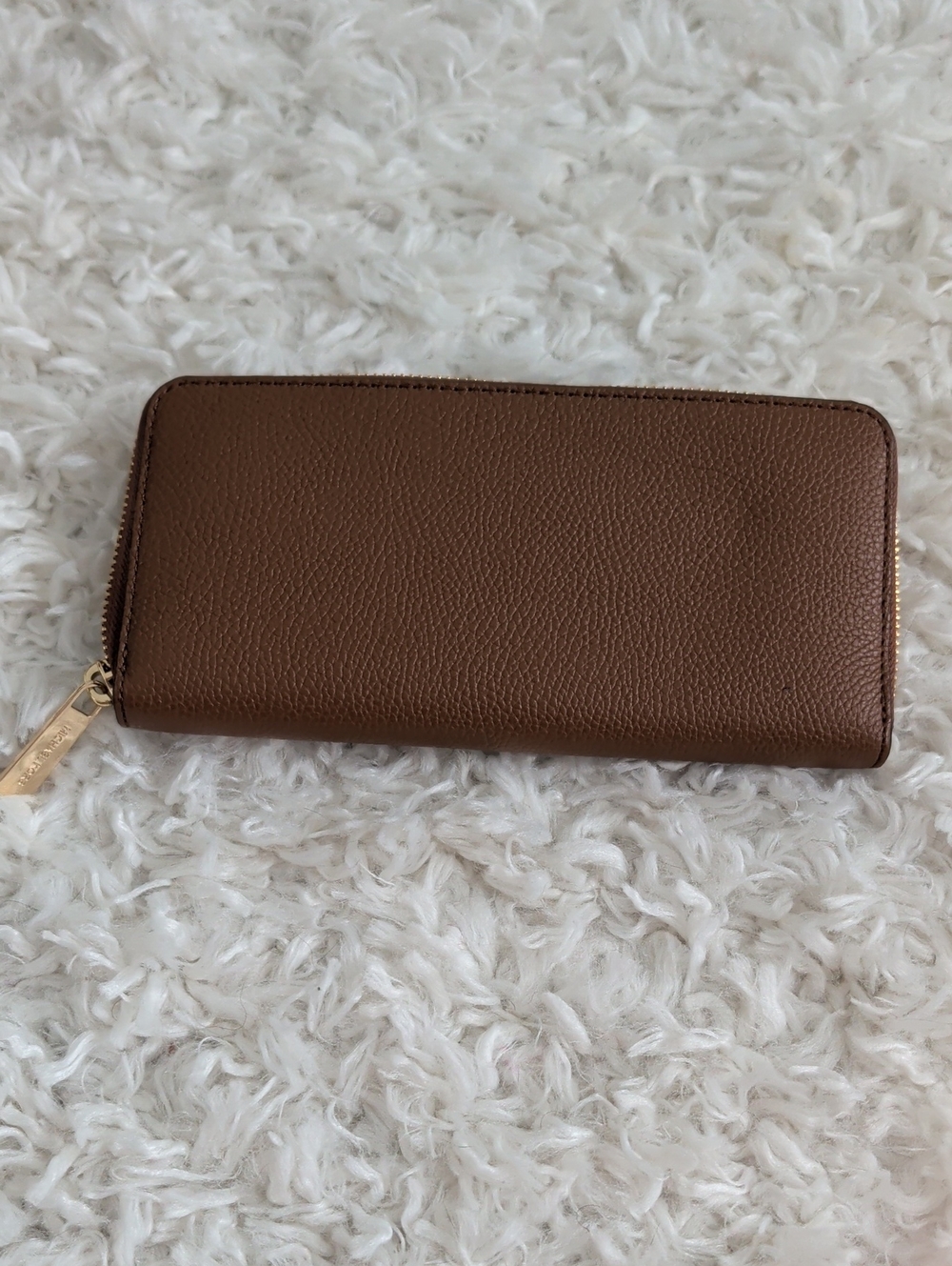 NWT Michael Kors Brown Leather Zip Around Wallet - Picture 6 of 9